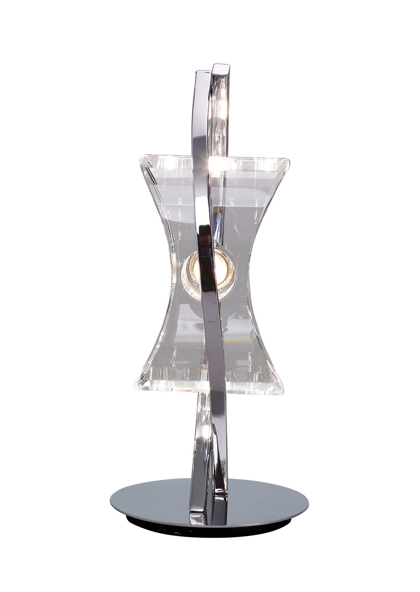 M0895  Kromo Crystal 27cm 1 Light Table Lamp